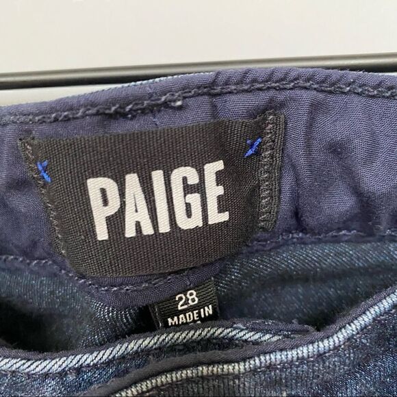 PAIGE Skyline Skinny Jeans Dark Blue Denim Designer 28 - Picture 2 of 16